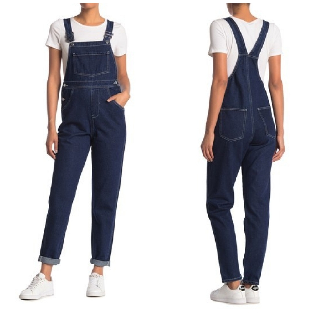 We Wore What Basic Overalls Dark Wash